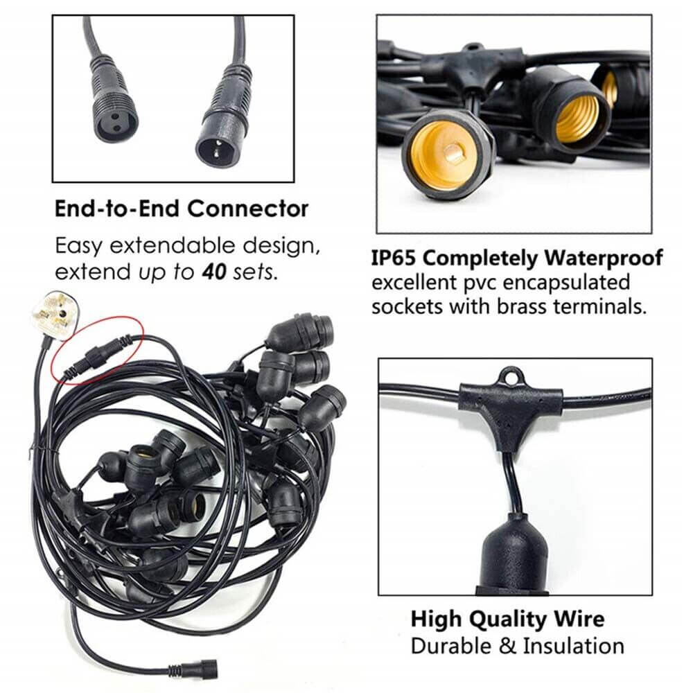 Galactic Night™ | Vintage Festoon String Lights (2024 Solar Edition)