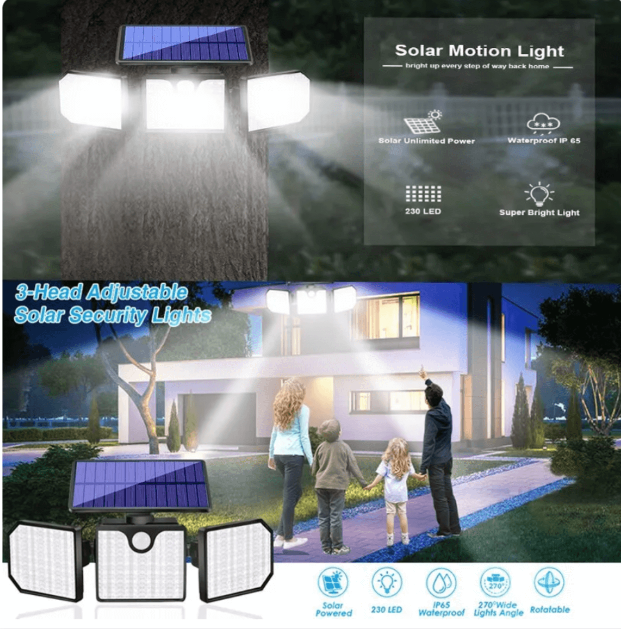 Solar Flood Light – Bright Security, Energy Saving