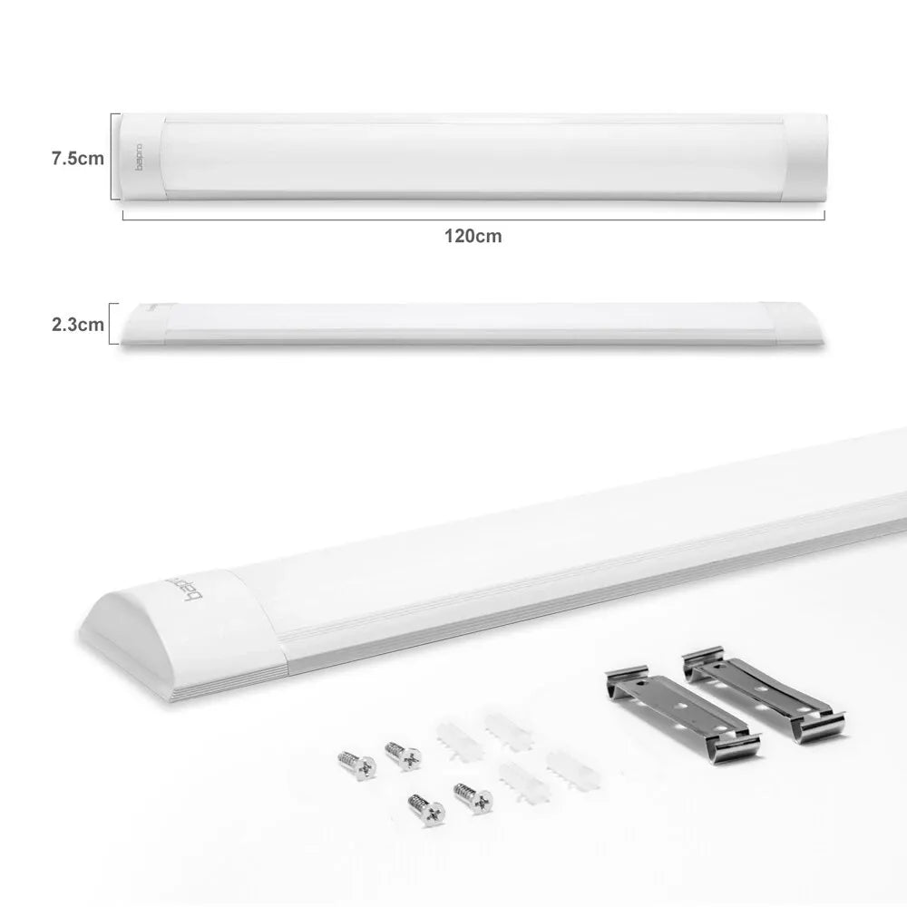 Set of LED batten lights with brackets and hardware included